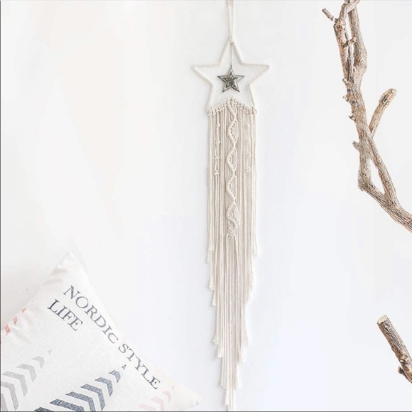 NEW Handmade Boho Star Macrame Wall Decor - Picture 2 of 3